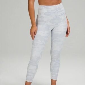 Gray Camouflage High-Waisted Leggings